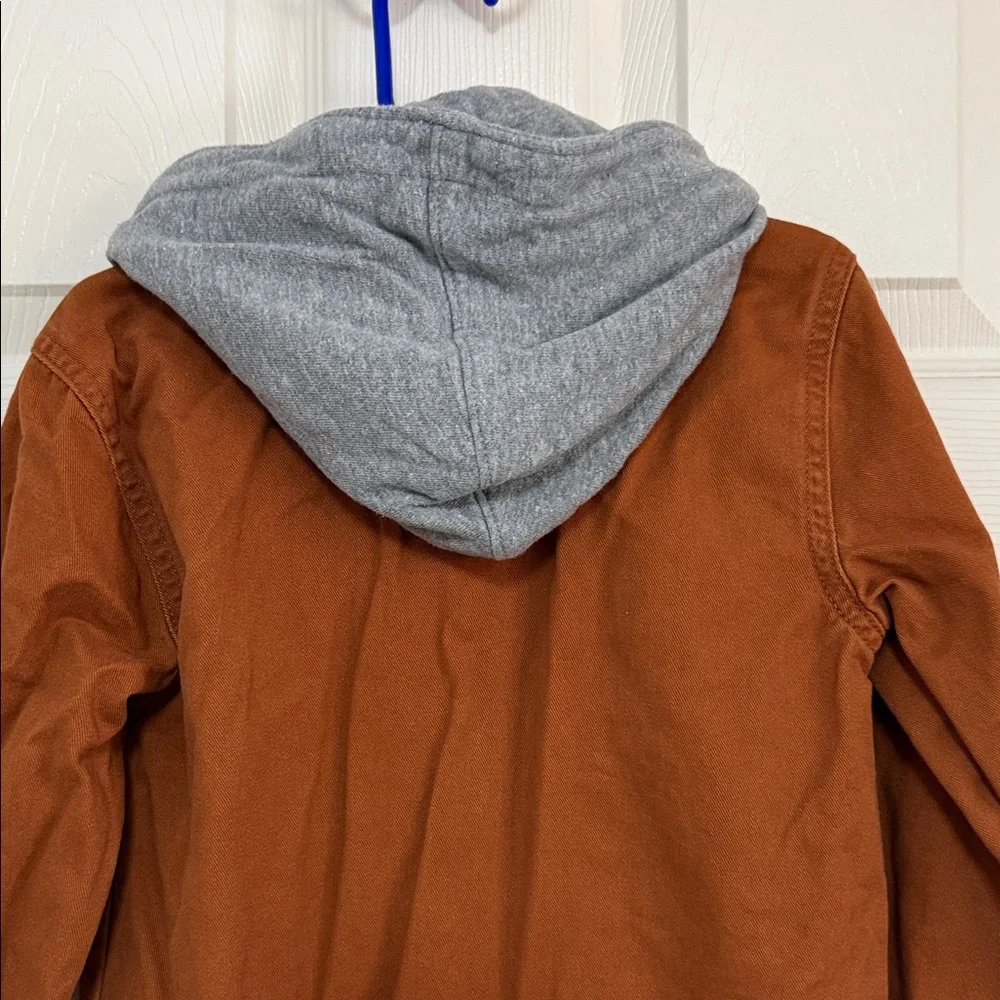 Old Navy Rust Shirt with Gray Hood